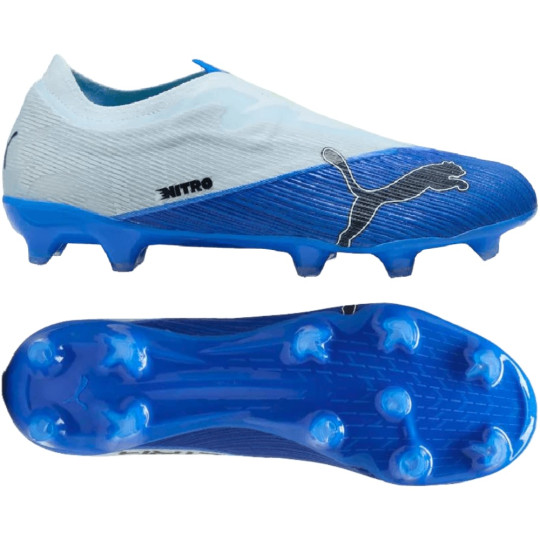 PUMA Ultra Nitro 7 Match Veterloze Gras / Kunstgras Voetbalschoenen (MG) Lichtblauw Blauw Lime