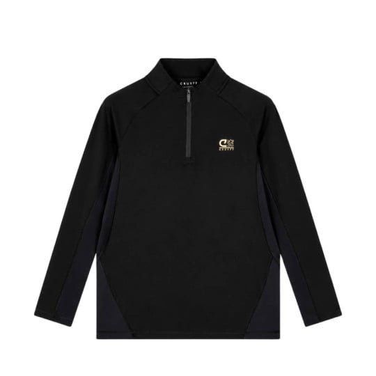 Cruyff Linea Trainingstrui 1/4 Zip Kids Zwart Goud