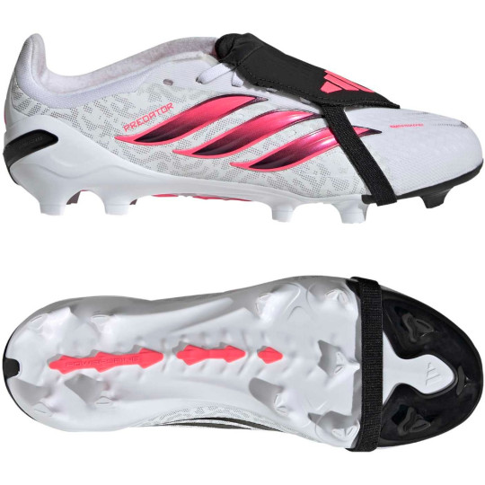 adidas Predator Elite FT Gras Voetbalschoenen (FG) Kids Wit Zwart Roze
