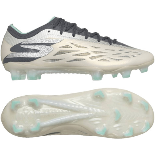 Skechers Razor 2 Elite Gras Voetbalschoenen (FG) Beige Donkergrijs Turquoise