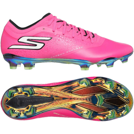 Skechers Razor 1.5 Elite Gazon Naturel Chaussures de Foot (FG) Rose Noir