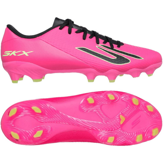 Skechers SKX_2 Academy Gazon Naturel Chaussures de Foot (FG) Rose Noir