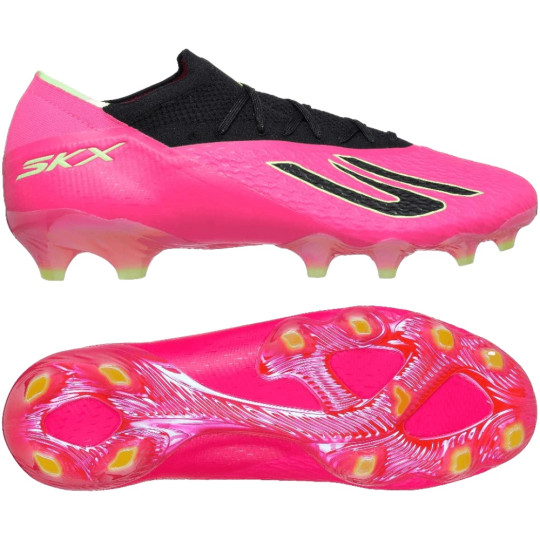 Skechers SKX_2 Elite Gazon Naturel Chaussures de Foot (FG) Rose Noir