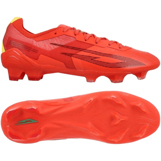 Sokito Scudetta Atlas Gazon Naturel Chaussures de Foot (FG) Rouge Noir Vert Jaune
