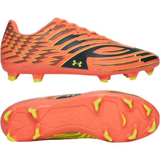 Under Armour Shadow Select 4 Gazon Naturel Chaussures de Foot (FG) Orange Jaune Noir