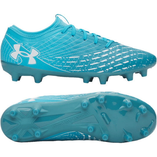 Under Armour Magnetico Select 5 Gazon Naturel Chaussures de Foot (FG) Bleu Azure Blanc