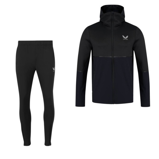 Castore Woven Trainingspak Zwart Zilver