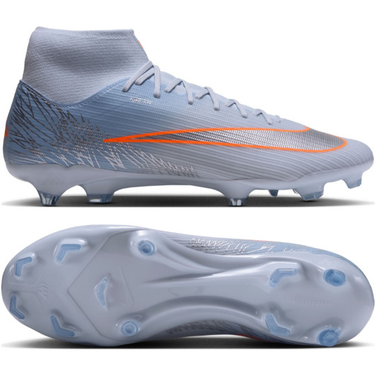 Nike Mercurial Superfly 11 Academy Gras / Kunstgras Voetbalschoenen (MG) Lichtblauw Oranje Zilvergrijs