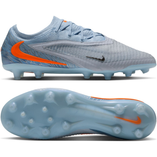 Nike Phantom 6 Low Elite (AG) Kunstgras Voetbalschoenen Lichtblauw Oranje Zilvergrijs