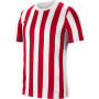 Nike Striped Division IV Maillot de Football Blanc Rouge