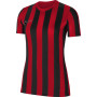 Nike Striped Division IV Voetbalshirt Dames Rood Zwart