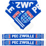 PEC Zwolle Écharpe Texte (tricoté) Bleu