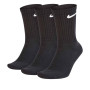 Nike Cushioned Everyday Crew Sportsokken 3-Pack Zwart Wit