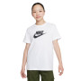Nike Sportswear Logo T-Shirt Meisjes Wit Zwart