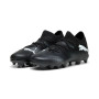 PUMA Future 7 Match Gazon Naturel Gazon Artificiel Chaussures de Foot (MG) Enfants Noir Blanc Gris Foncé