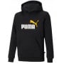PUMA Essentials+ 2 Big Logo Sweat à Capuche Enfants Noir Blanc Jaune