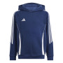 adidas Tiro 24 Hoodie Kids Dark Blue White