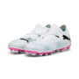 PUMA Future 7 Match Gazon Naturel Gazon Artificiel Chaussures de Foot (MG) Enfants Blanc Rose Noir