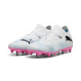 PUMA Future 7 Match Crampons Vissés Chaussures de Foot (SG) Blanc Rose Noir