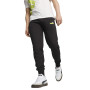 PUMA Essentials+ 2 Logo Pantalon de Jogging Noir Jaune Vif Blanc