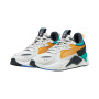 PUMA RS-X Hard Drive Sneakers Lichtgrijs Oranje Turquoise Wit Donkergrijs Blauw