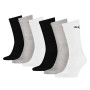PUMA Chaussettes de Sport 6-Pack Blanc Gris Noir