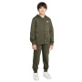 Nike Sportswear Club Fleece Trainingspak Full-Zip Hooded Kids Olijfgroen Wit
