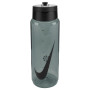 Nike TR Renew Recharge Straw Drinkfles 700ML Donkergroen Zwart
