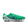 Nike Tiempo Legend 10 Elite Gazon Naturel Chaussures de Foot (FG) Vert Blanc Bleu