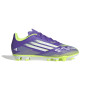 adidas F50 Club Gazon Naturel Gazon Artificiel Chaussures de Foot (MG) Enfants Mauve Blanc Néon Jaune