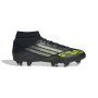 adidas F50 League Mid IJzeren-Nop Voetbalschoenen (SG) Zwart Zilver Neongeel
