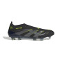 adidas Predator Elite Laceless Grass Football Boots (FG) Black Dark Grey Neon Yellow