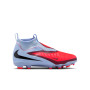 Nike Phantom 6 High Academy Laceless Grass/Artificial Grass Football Boots (MG) Kids Light Blue Bright Red Black