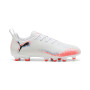 PUMA Future 8 Play Gras / Kunstgras Voetbalschoenen (MG) Kids Wit Felrood Blauw
