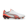PUMA King Ultimate Gazon Naturel Gazon Artificiel Chaussures de Foot (MG) Blanc Rouge Vif Bleu