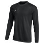 Nike Dri-FIT Park VIII Kids Long Sleeve Football Shirt Black White