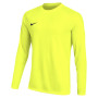 Nike Dri-FIT Park VIII Long Sleeve Football Shirt Kids Neon Yellow Black