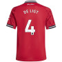 adidas Manchester United De Ligt 4 Thuisshirt 2025-2026 Kids