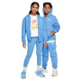 Nike Sportswear Club Fleece Trainingspak Hooded Full-Zip Kids Blauw Wit