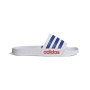 adidas Adilette Shower Slides White Dark Blue Red