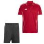 Ensemble d'entraînement de polo de compétition adidas Tiro 25 rouge et noir