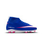 Nike Mercurial Superfly 10 Club Gazon Naturel Gazon Artificiel Chaussures de Foot (MG) Enfants Bleu Blanc Rose Vif