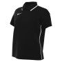 Polo Nike Dri-FIT Park 26 1/4 Bouton pour Femmes, noir et blanc