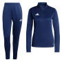 Survêtement adidas Entrada 26 à fermeture éclair 1/4 pour femmes, bleu foncé et blanc