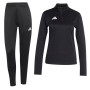 Survêtement adidas Entrada 26 à fermeture éclair 1/4 pour femme, noir et blanc