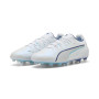 PUMA King 20 Ultimate Gras Voetbalschoenen (FG) Wit Lichtblauw Blauw