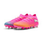 PUMA Future 9 Match Gras / Kunstgras Voetbalschoenen (MG) Felroze Blauw Geel