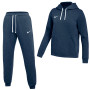 Pull à Capuche En Polaire Nike Park 26 Pour Femmes, Costume De Jogging, Bleu Foncé, Blanc