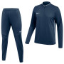 Survêtement Nike Dri-FIT Park 26 à 1/4 fermeture éclair pour femmes, bleu foncé et blanc