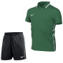 Nike Dri-FIT Park 26 Polo Trainingsset Kids Donkergroen Zwart